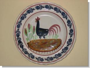 LLANELLI COCKEREL PLATE.