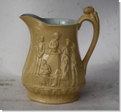 RARE YELLOW WARE "UNCLE TOM CABIN" 1853.