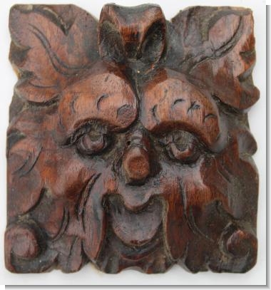 SMALL GREENMAN BOSS. c.1700