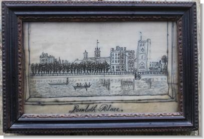 LAMBETH PALACE , Black silk c.1800