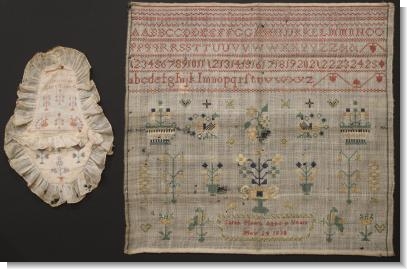 SARAH MOORE , 1839 RARE POCKET & SAMPLER