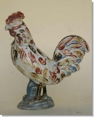 IMPORTANT & RARE PEARLWARE COCKREL.