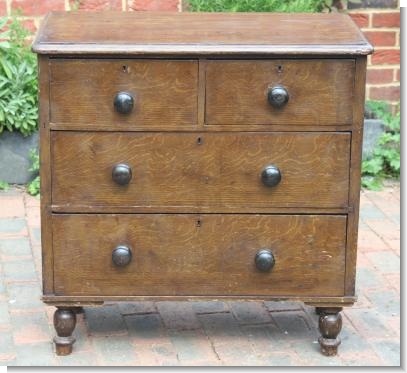 SMALL PAINTED PINE CHEST of DRAWS