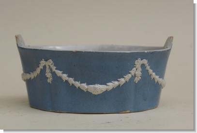 SLIP DECORATED BUTTER POT