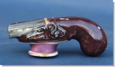 PEARLWARE SNUFF BOX in the form of a Pistol