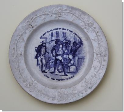 UNCLE TOM WHIPPED TO DEATH, childs Plate