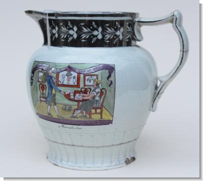 RARE HATTERS POLITICAL JUG, dated 1810