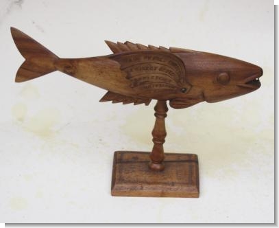 RARE LARGE DATED FISH by FRED CHRISTIAN 1953