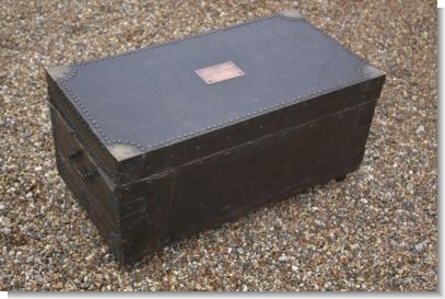 LEATHER TRUNK for COL.STUART NEWALL .C.B. 1863