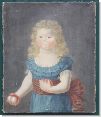 YOUNG GIRL with APPLES.