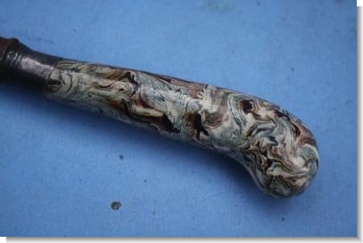 SOLID AGATE KNIFE HANDLE, c.1760