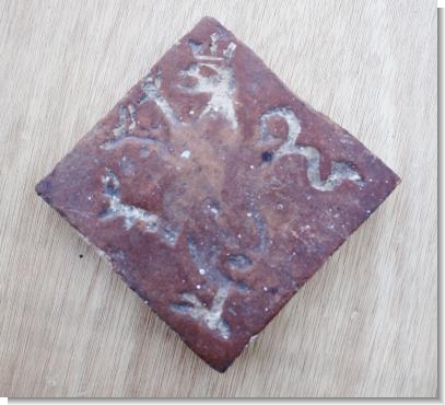St.MARK's  Tile from the floor of St.Etheldreda's Church , Somerset. c.late 13th Century.