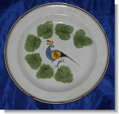 PRATTWARE PEAFOWL PLATE