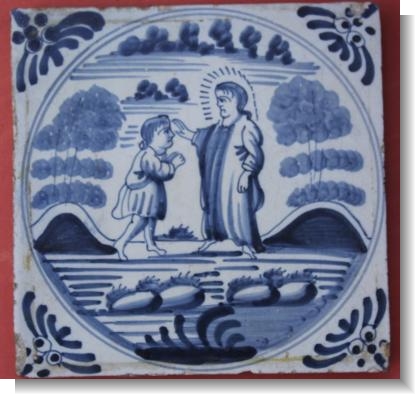 18th Century EGLISH DELFT TILE