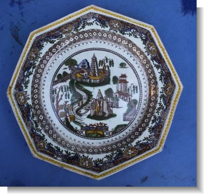 RARE ELEPHANT PATTERN WEDGWOOD & Co HEXAGONAL PLATE