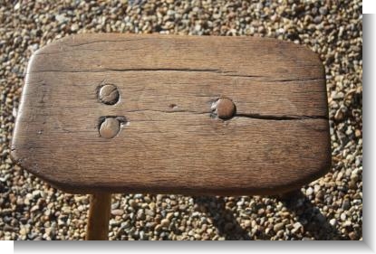 wonderful BURR ELM TOP MILKING STOOL