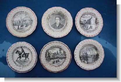 RARE SET OF SIX PLATES COMMEMORATING THE LIFE OF Sir ROBERT PEEL