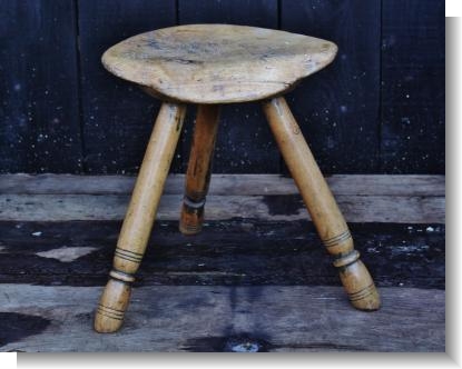 WONDERFUL WELSH SYCAMORE STOOL