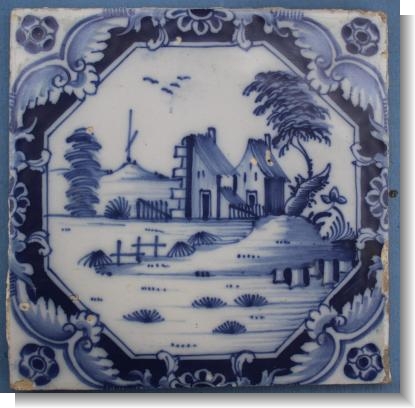 ENGLISH DELFT TILE, c.1750