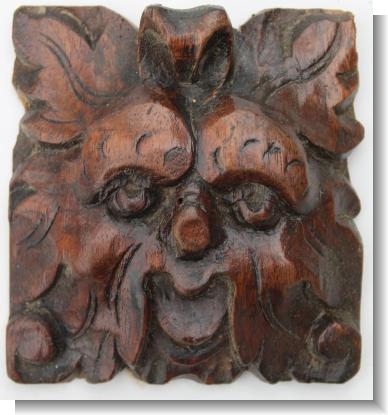 SMALL GREENMAN BOSS. c.1700