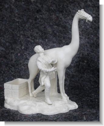 ZARAFA, ITALIAN CREAMWARE FIGURE c.1835