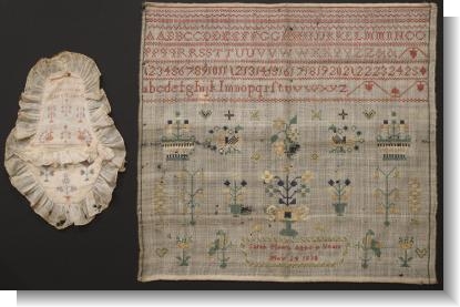 SARAH MOORE , 1839 RARE POCKET & SAMPLER
