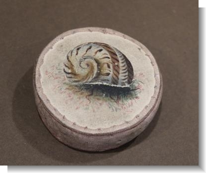 George III Shell painted Pin Cushions