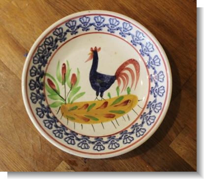 WELSH COCKEREL PLATE shallow bowl.