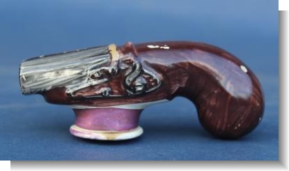 PEARLWARE SNUFF BOX in the form of a Pistol