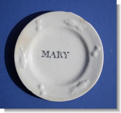 MARY very small plate.