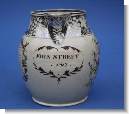 JOHN STREET, Silver luster Jug. 1813
