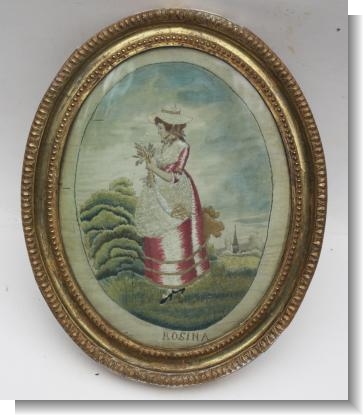 Late 18th Century SILK PICTURE ROSSINA. 