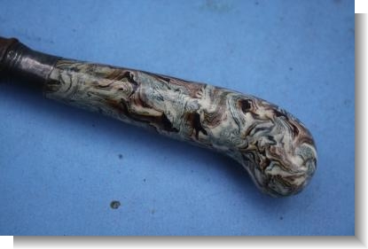 SOLID AGATE KNIFE HANDLE, c.1760