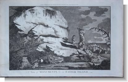 A VIEW of MONUMENTS & c in EASTER ISLAND 1774