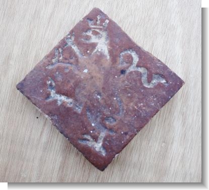 St.MARK's  Tile from the floor of St.Etheldreda's Church , Somerset. c.late 13th Century.
