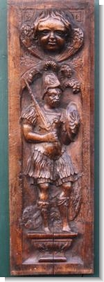 INTERESTING RENAISANCE PANEL OF ROMAN SOLDIER.