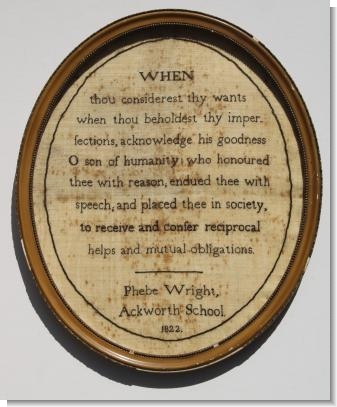 PHEOBY WRIGHT , ACKWORTH SCHOOL 1822