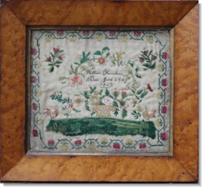 WILLIAM CHAMBERS BIRTH SAMPLER 1829