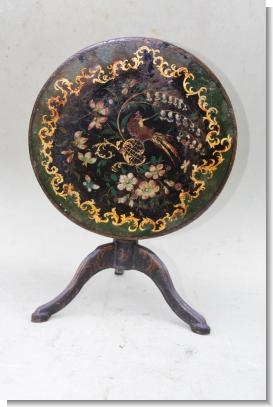 JAPANNED CAST IRON CANDLESTAND c.1835
