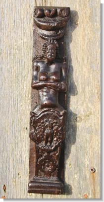 CARYATID FIGURE c.1580 PEACOCK SHIELD