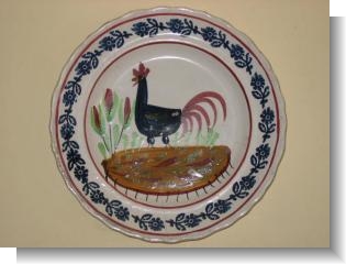 LLANELLI COCKEREL PLATE.