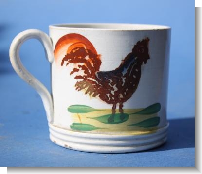 Small COCKREL MUG, c.1860