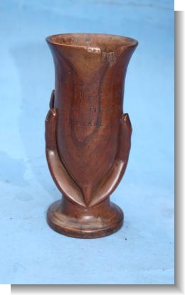 Unusual Small HAND of FRIENDSHIP VASE