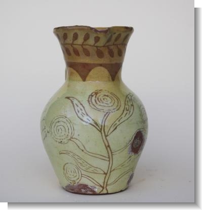 NORTH DEVON SLIPWARE JUG dated 1888