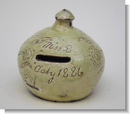 NORTH DEVON MONEY BOX, d.1886