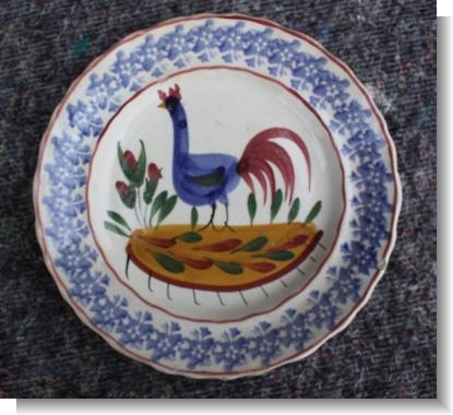 SARAH ROBERTS LLANELLI COCKREL PLATE