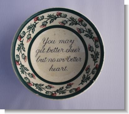 SCOTTISH SPONGEWARE MOTTO BOWL