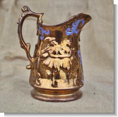 THE POLKA, Copper Luster Jug c.1844