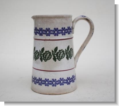 Rare late 19th century Spongeware Jug.