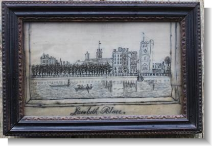 LAMBETH PALACE , Black silk c.1800